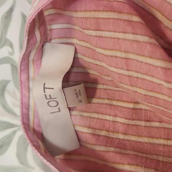 Loft 100% cotton ruffle top, size Medium - Picture 6 of 7